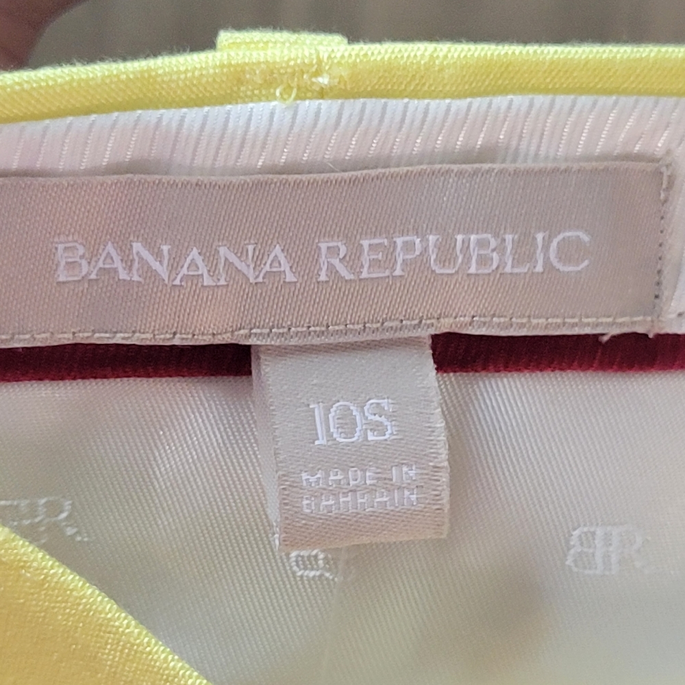 NWT Banana Republic Yellow linen Pants Trousers - Picture 4 of 4
